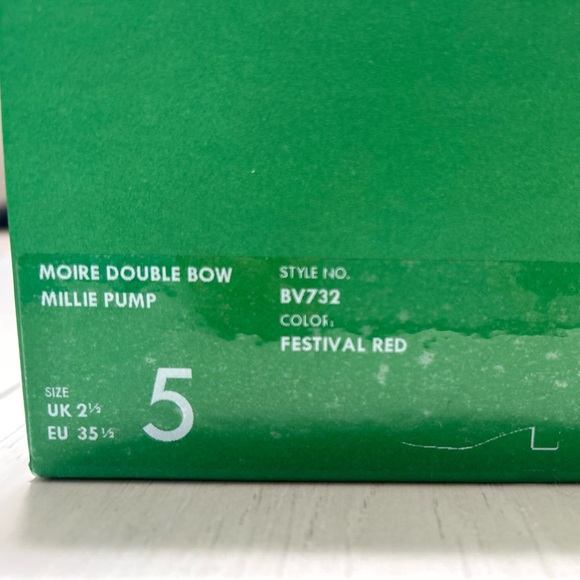 J.Crew-Millie bow ankle-strap heels moiré. Festival Red, Size 5M - Picture 9 of 11